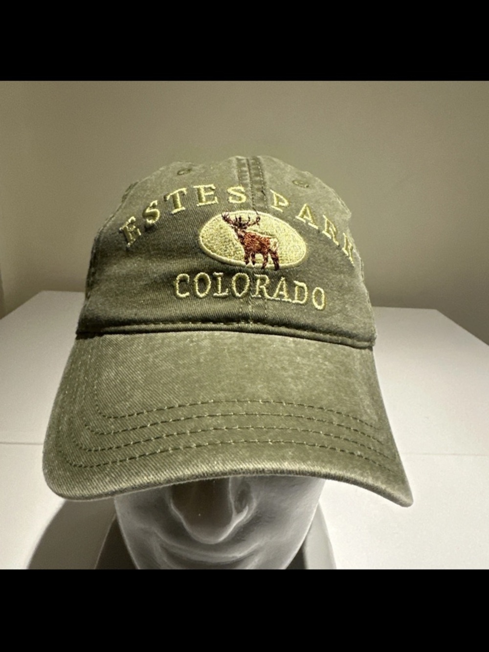 Estes Park Colorado Olive Green Baseball Cap